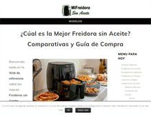 Tablet Screenshot of mifreidorasinaceite.com
